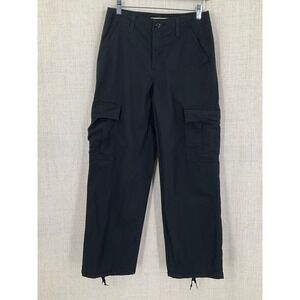 Levis 94 Baggy Cargo Pants Black Cotton Utility Sz 26 Gorpcore Grunge Streetwear